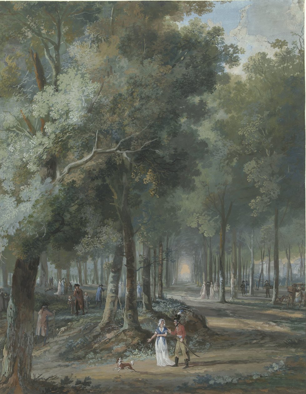 Caminantes en un parque de Arie Lamme