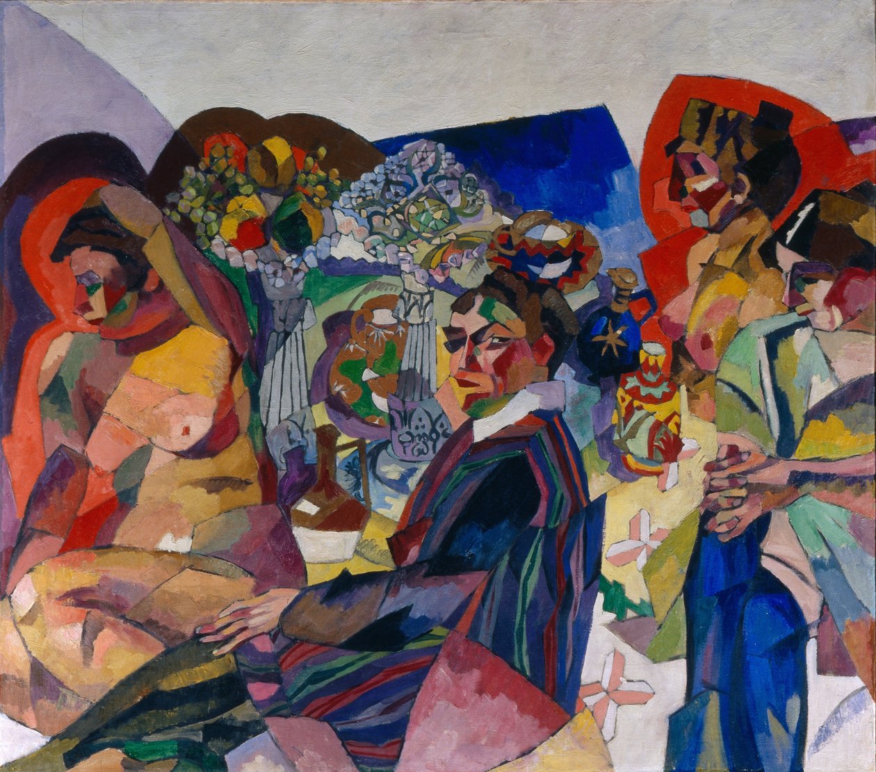 Compañía en la mesa, 1916 de Aristarkh Vasilievic Lentulov