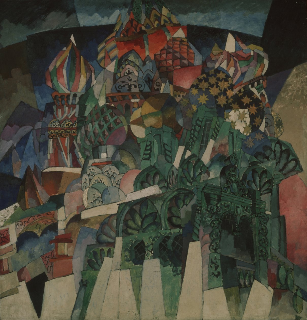 La Catedral de Basilio, 1913 de Aristarkh Vasilievic Lentulov