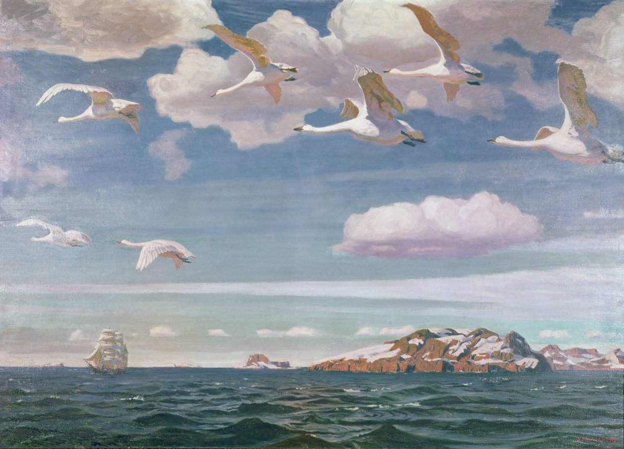 En el Espacio Azul, 1918 de Arkadij Aleksandrovic Rylov