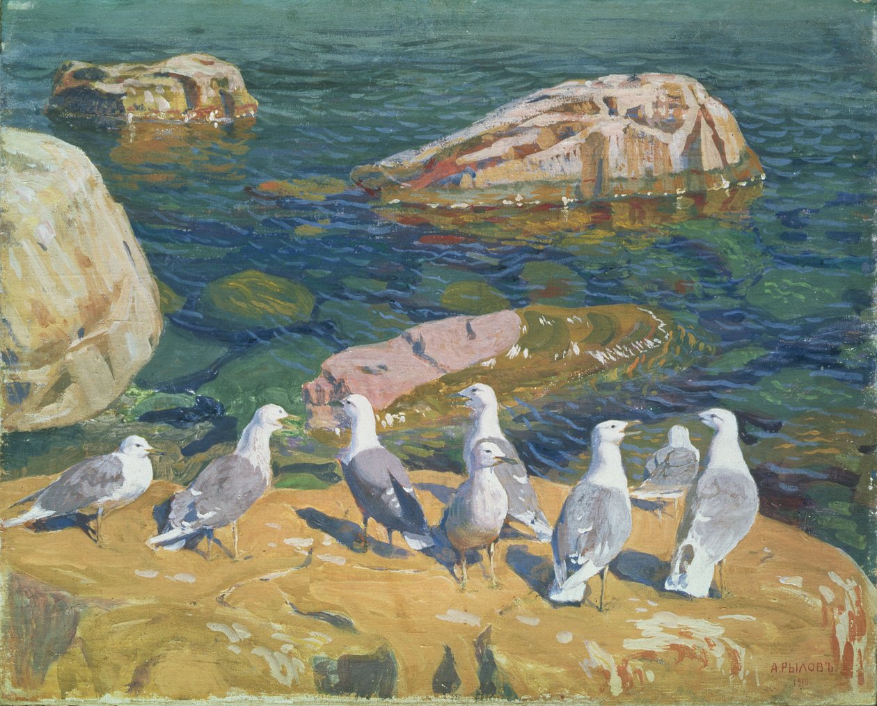 Gaviotas, 1910 de Arkadij Aleksandrovic Rylov