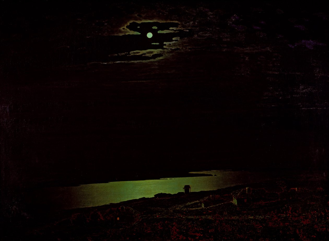 Noche de luna en el Dniepr, 1882 de Arkhip Ivanovich Kuindzhi