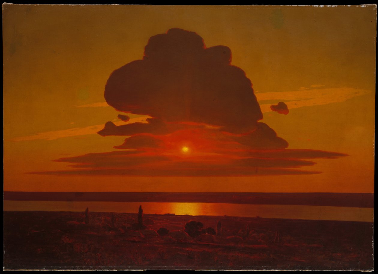 Atardecer rojo en el Dniéper, 1905-1908 de Arkhip Ivanovich Kuindzhi