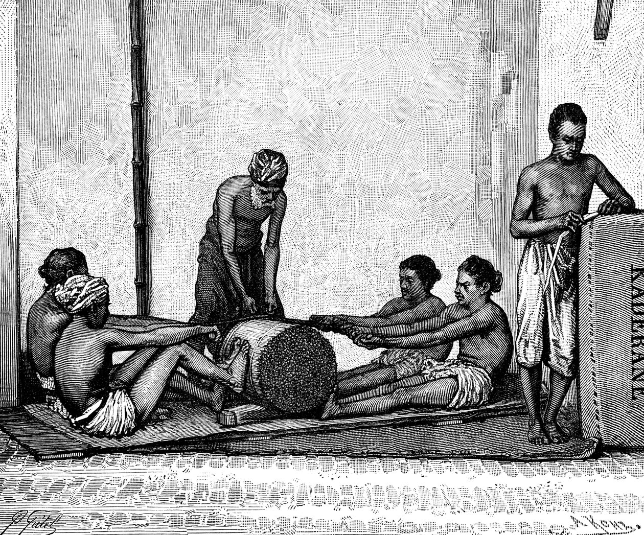 Empaque de canela, India, 1895 de Armand Kohl