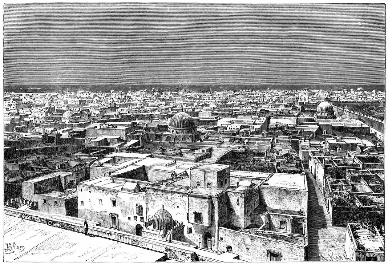 Vista de Kairuán, Túnez, c1890 de Armand Kohl