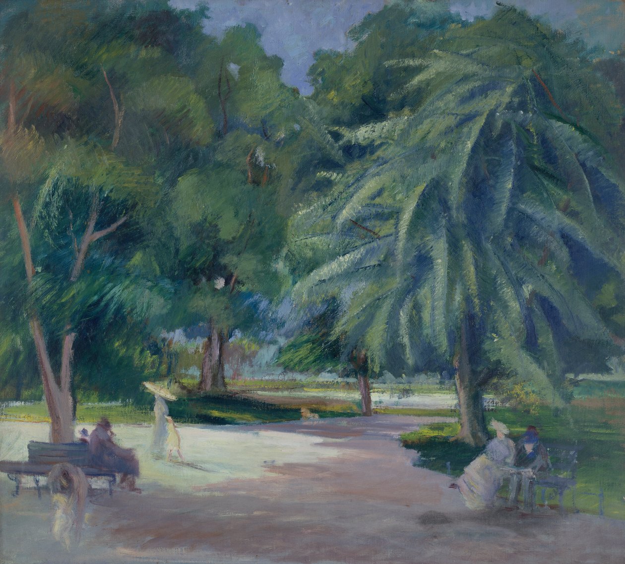 El jardín de Pincio (óleo sobre lienzo) de Armando Spadini