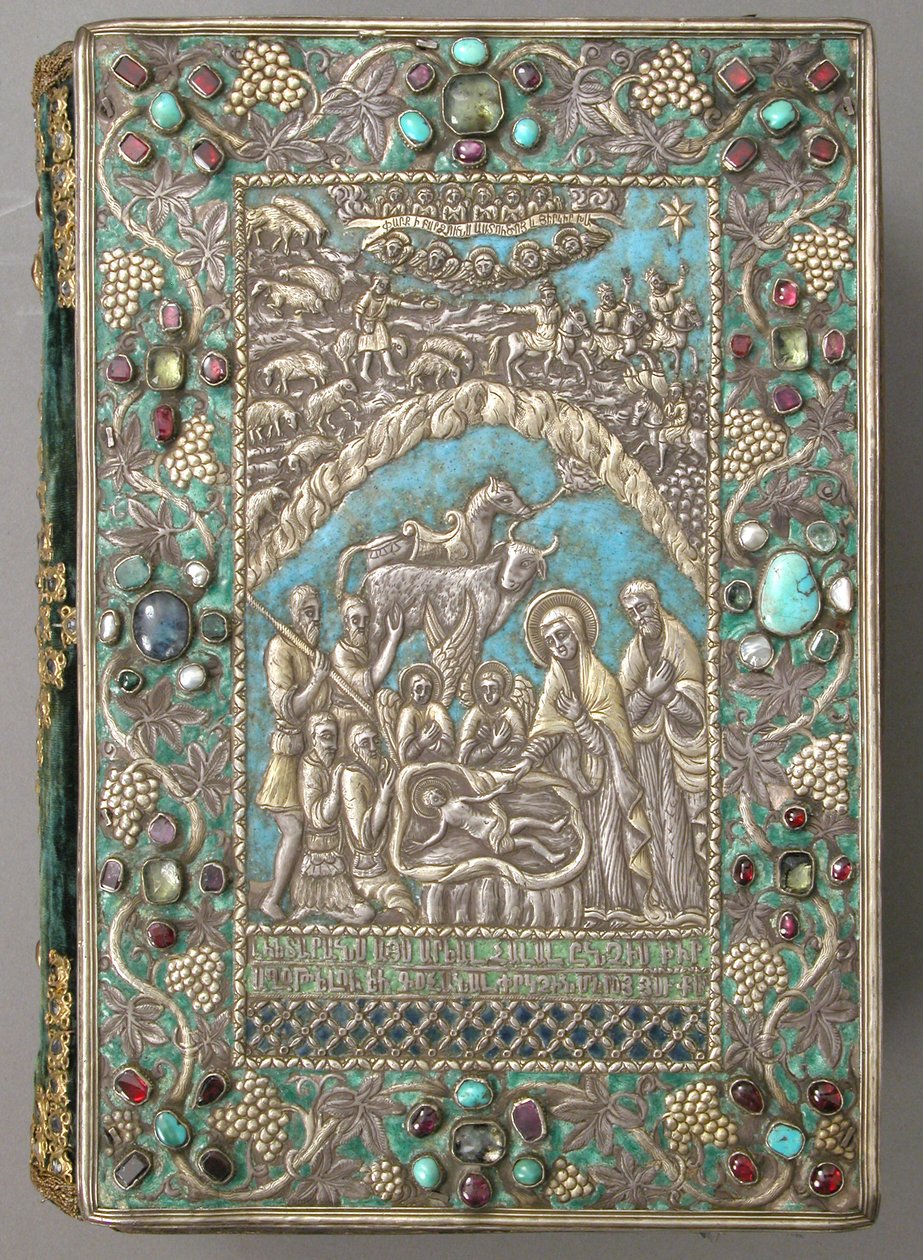 Evangelio con cubierta de plata, 1691 de Armenian School