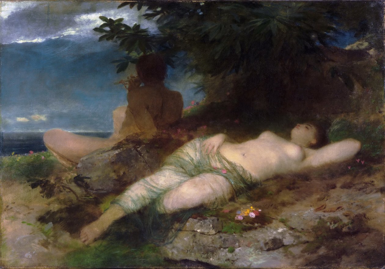 Ninfa y sátiro de Arnold Böcklin