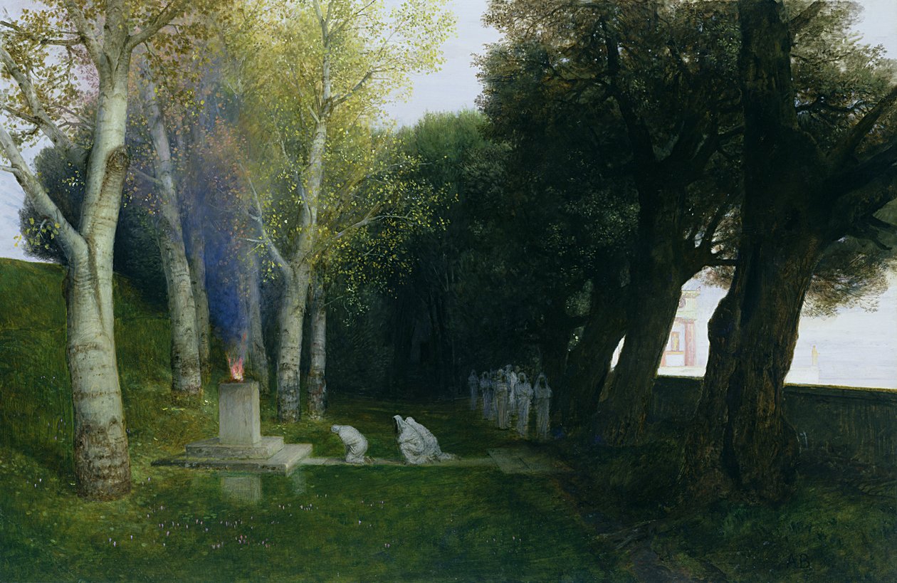 Bosque sagrado, 1886 de Arnold Böcklin