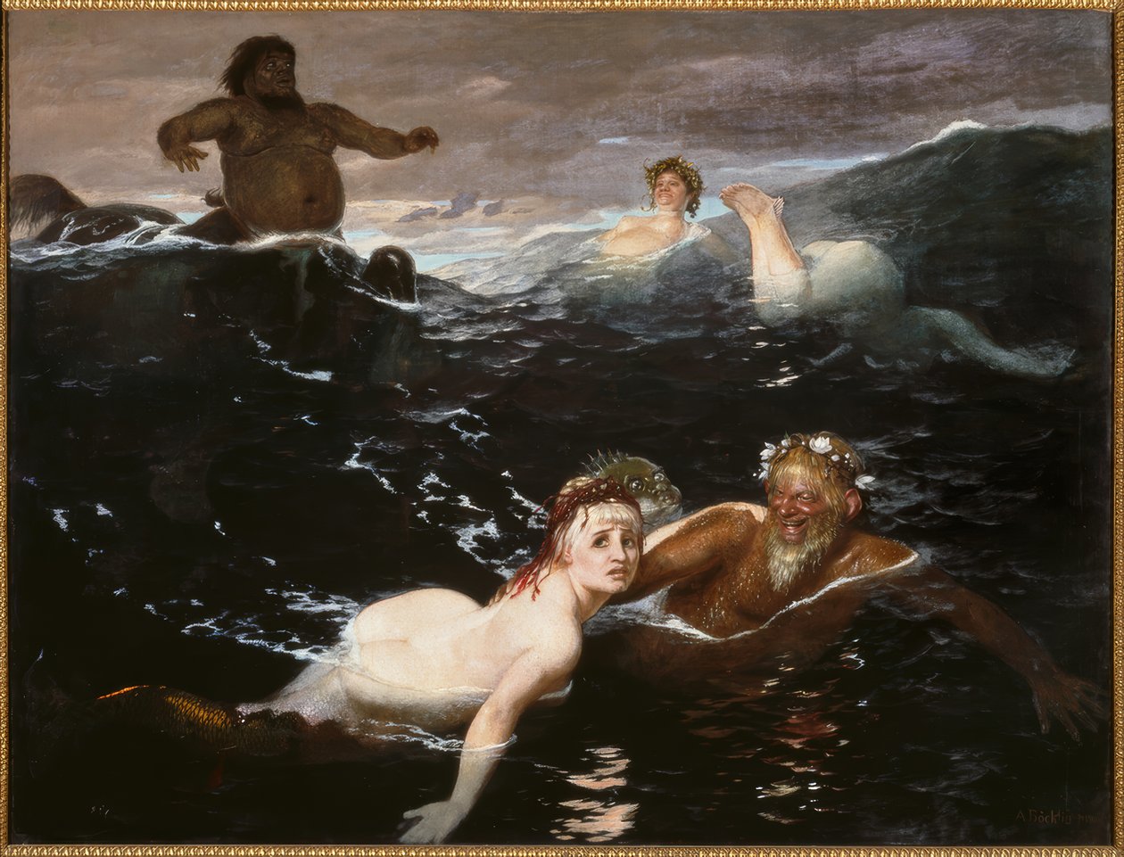 En el juego de las olas de Arnold Böcklin