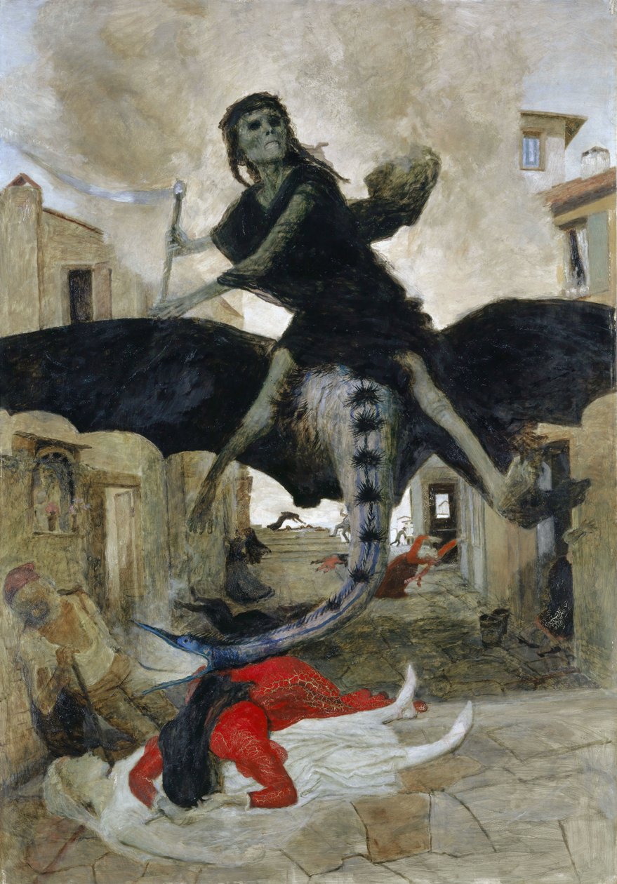 Alemán: Die Pest The Plague de Arnold Böcklin