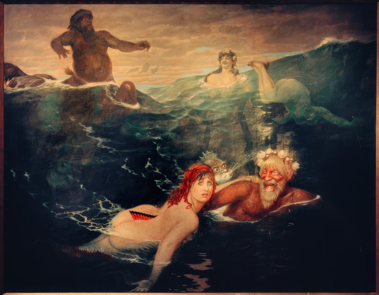 En el juego de las olas de Arnold Böcklin