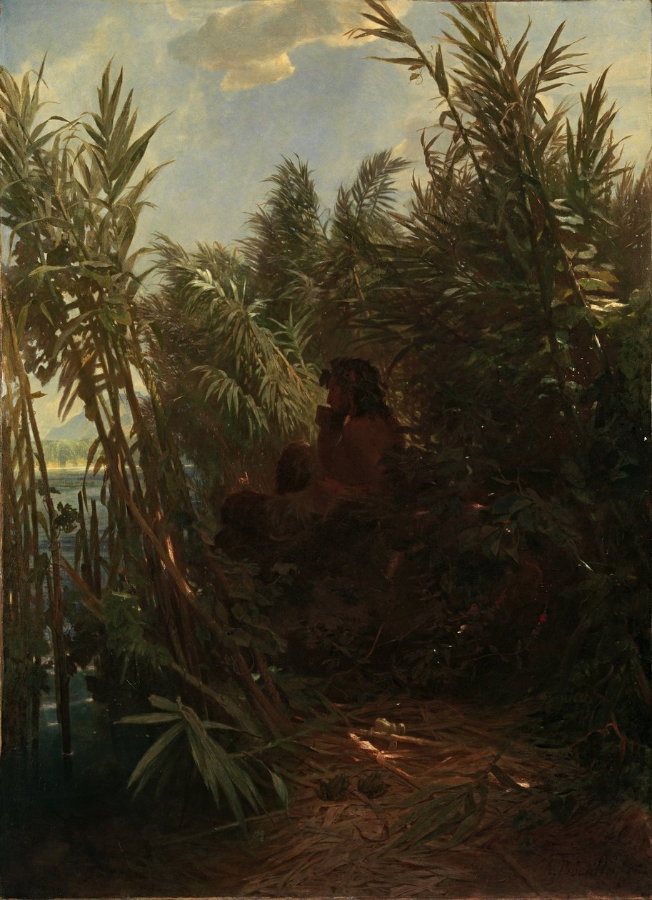 Pan en el junco, 1856-1857 de Arnold Böcklin