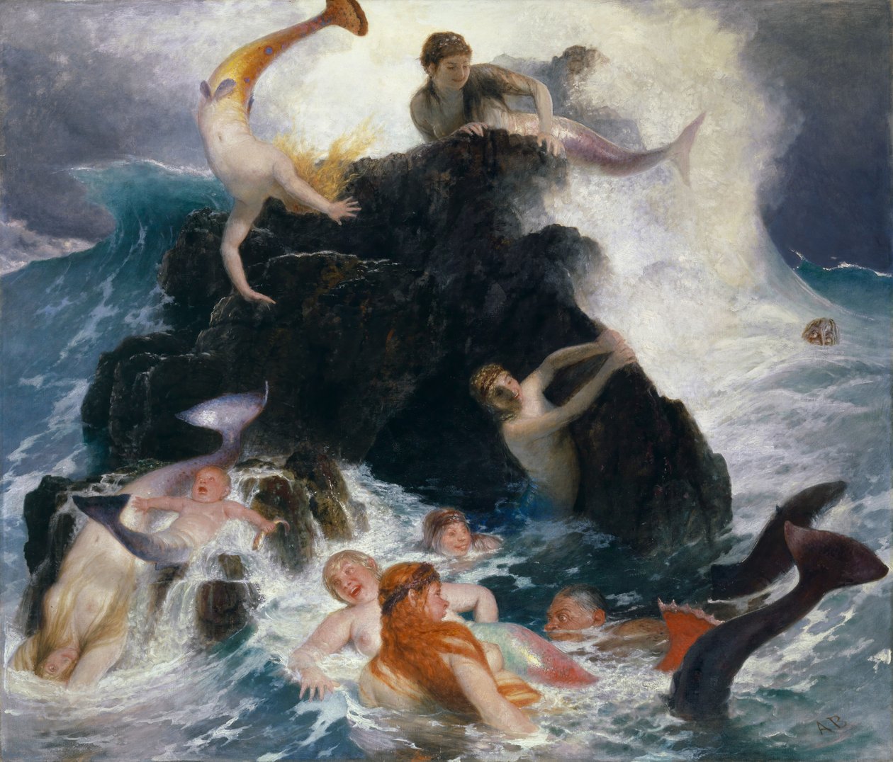 Juego de las nereidas, 1886 de Arnold Böcklin