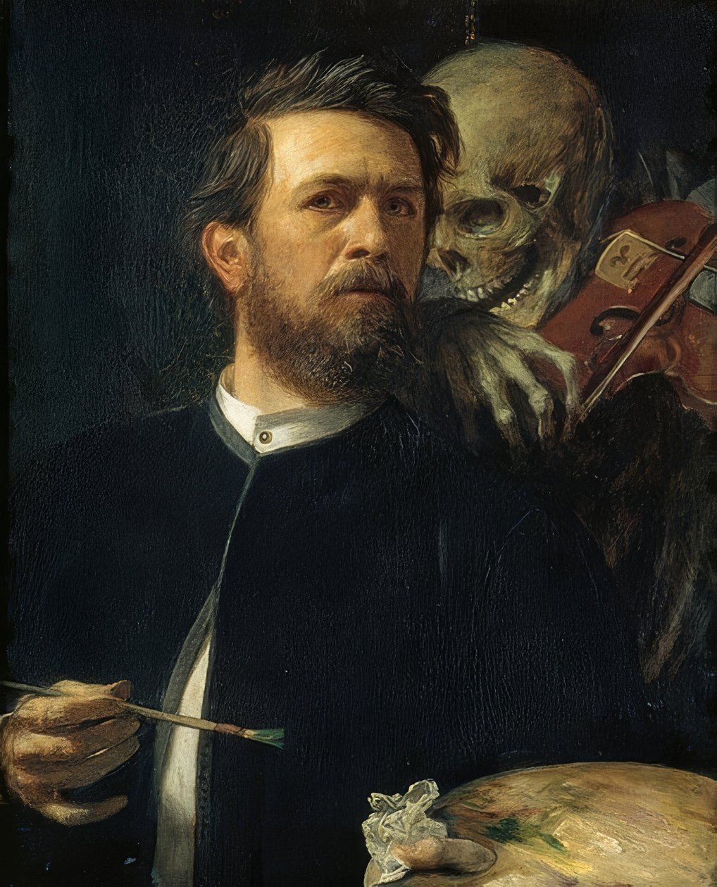 Autorretrato con la muerte tocando el violín de Arnold Böcklin