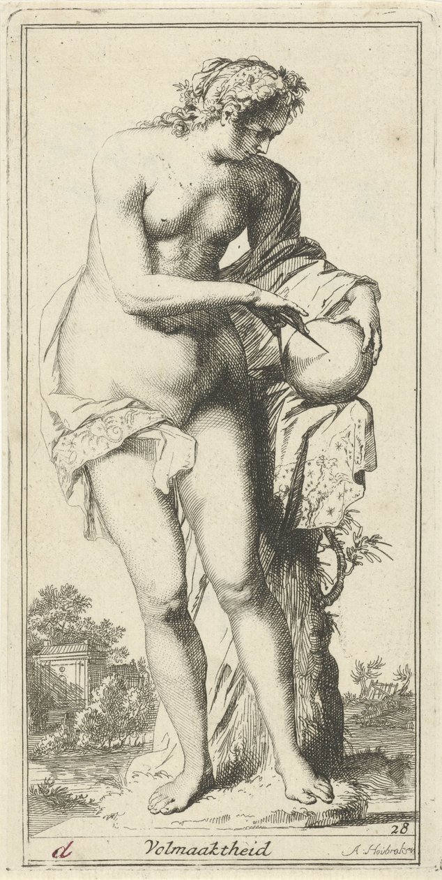 Personificación de la perfección Perfección (título en objeto) Cuarenta y una piezas, varias estatuas de Sinne (título de la serie) de Arnold Houbraken