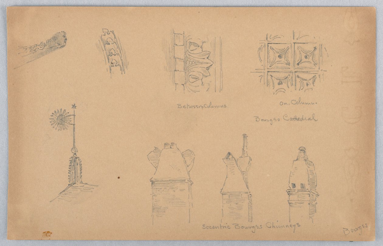 Detalles arquitectónicos en Bourges de Arnold William Brunner
