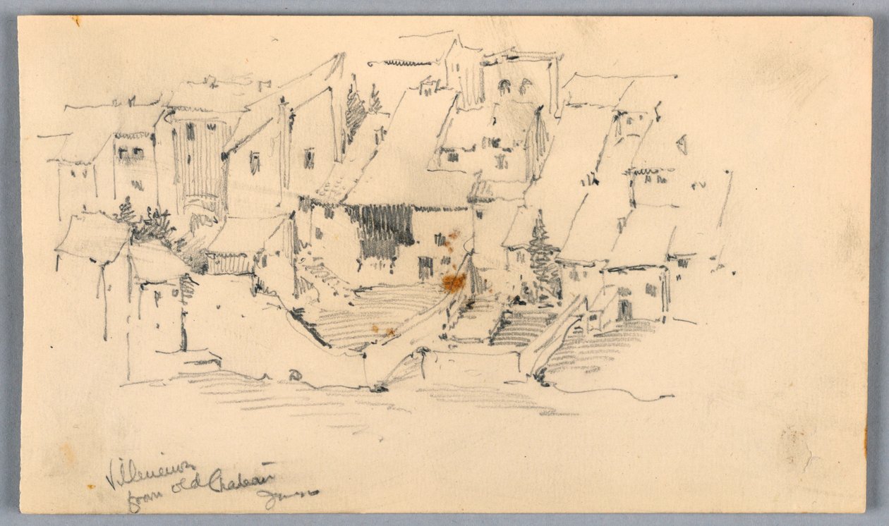 Villeneuve desde el viejo castillo de Arnold William Brunner