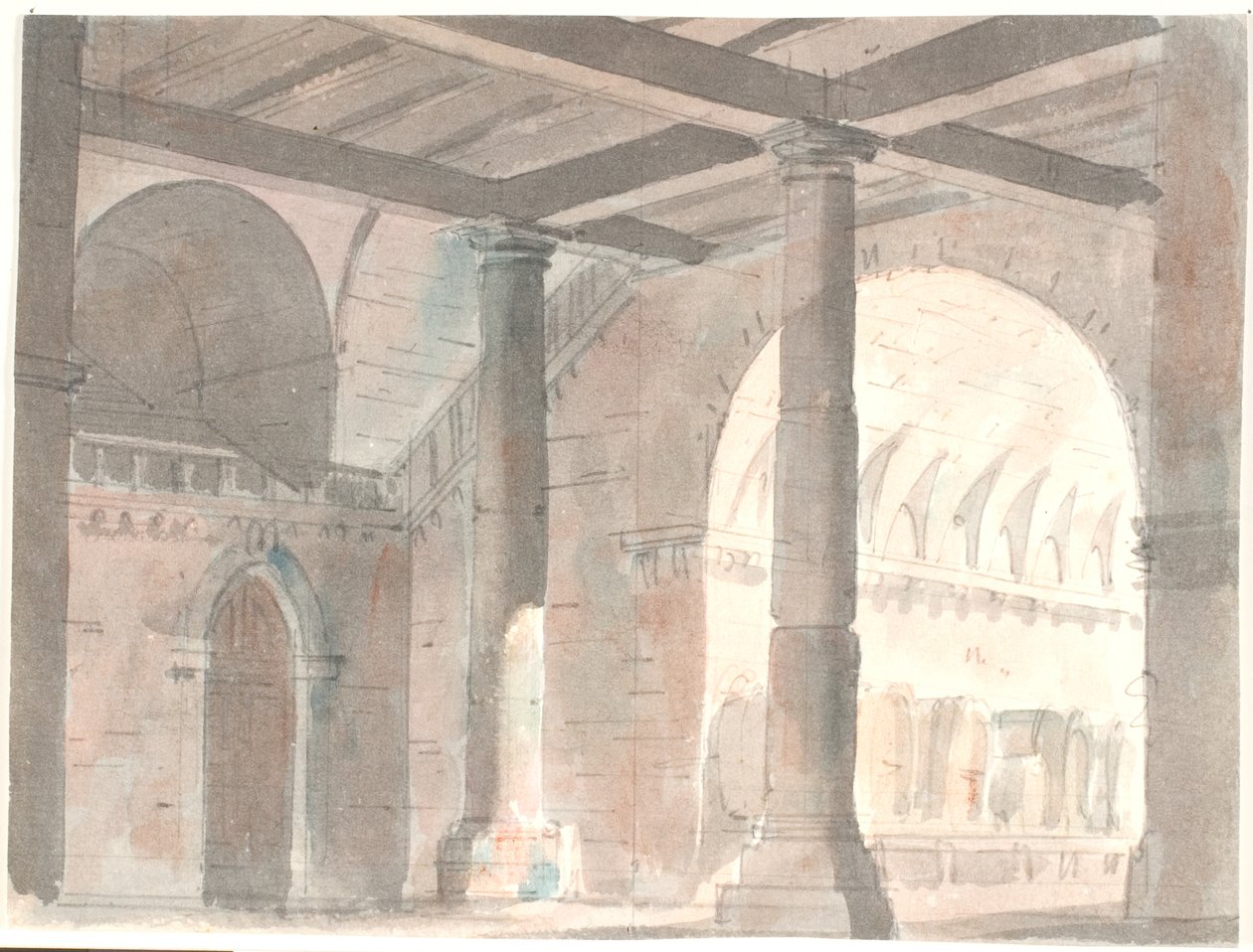 Habitación con bóvedas y columnas de Aron Wallick