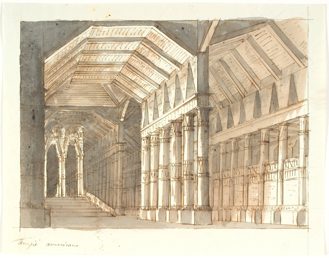Templo con columnas y escalera de Aron Wallick