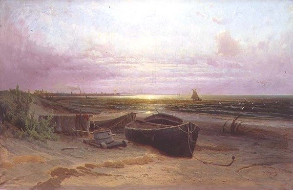 Playa en la Bahía de Narva de Arseniy Ivanovich Meshchersky