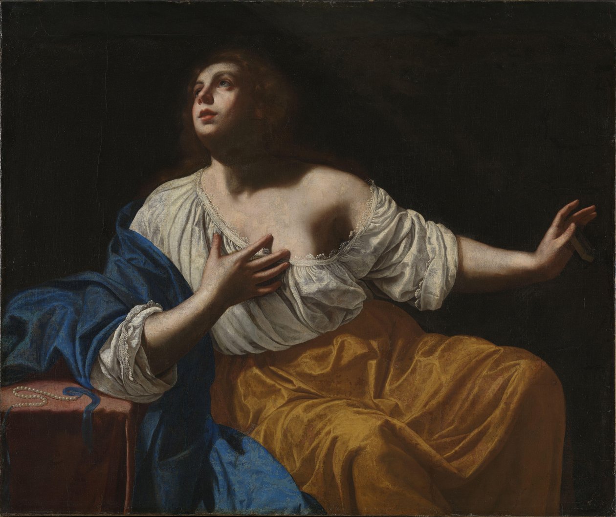 María Magdalena penitente, c.1640 (óleo sobre lienzo) de Artemisia Gentileschi
