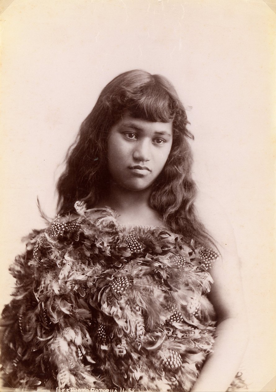 Mujer maorí, Rotorua, Nueva Zelanda de Arthur James Iles
