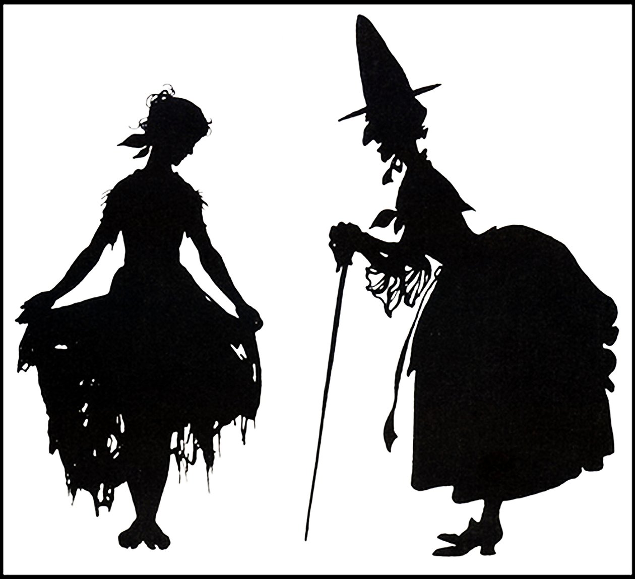 Cenicienta saludando a su malvada Madrastra, 1919 de Arthur Rackham