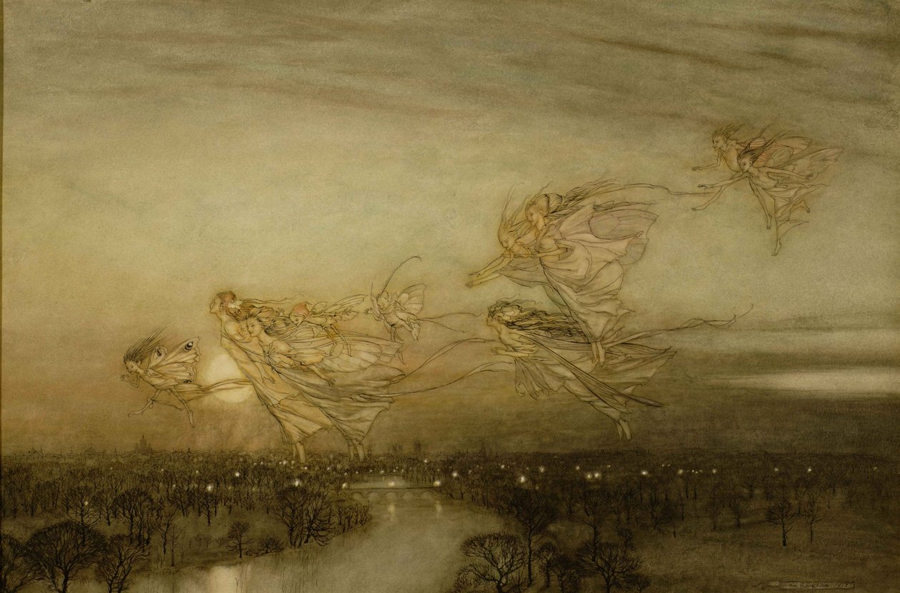 Sueños al atardecer, 1913 de Arthur Rackham