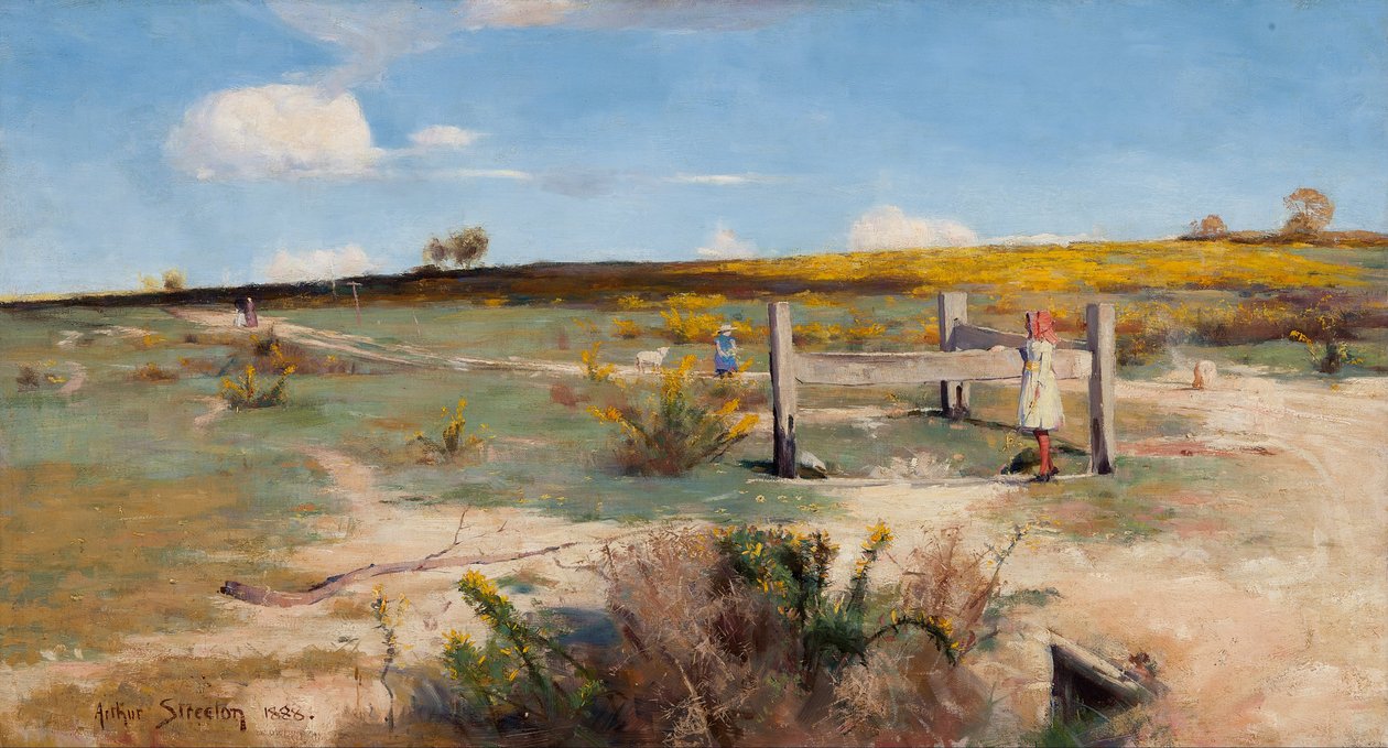 Principios de verano - aulaga en flor de Arthur Streeton