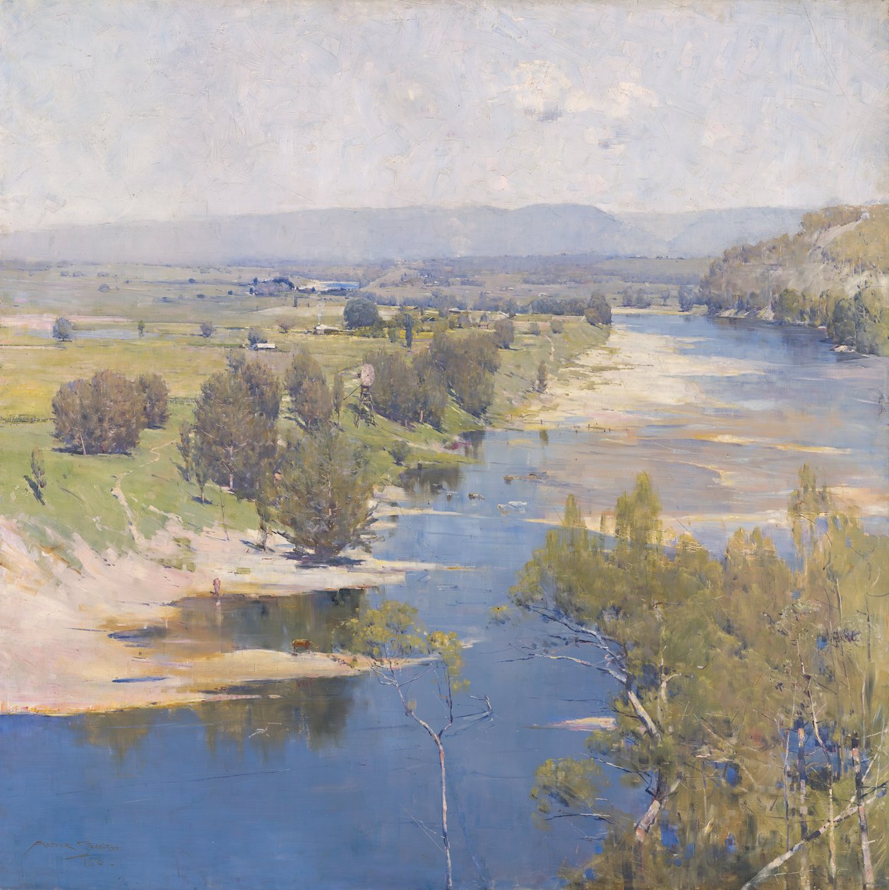 El poder transparente del mediodía púrpura de Arthur Streeton