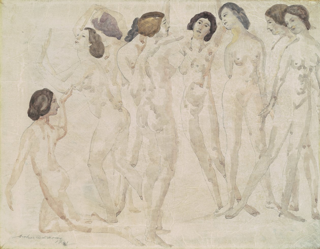 Nueve figuras de Arthur B. Davies