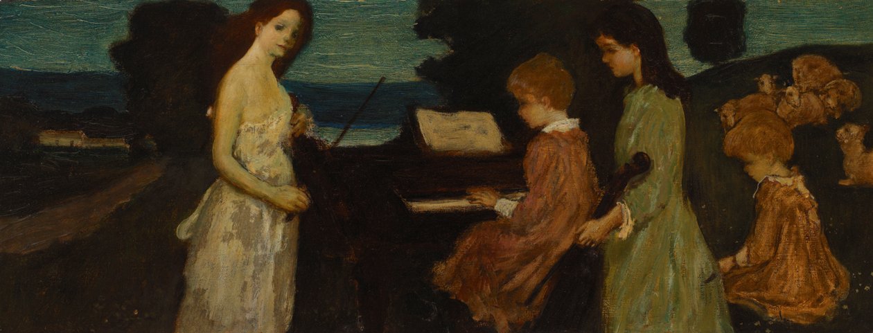 Música en los campos de Arthur Bowen Davies