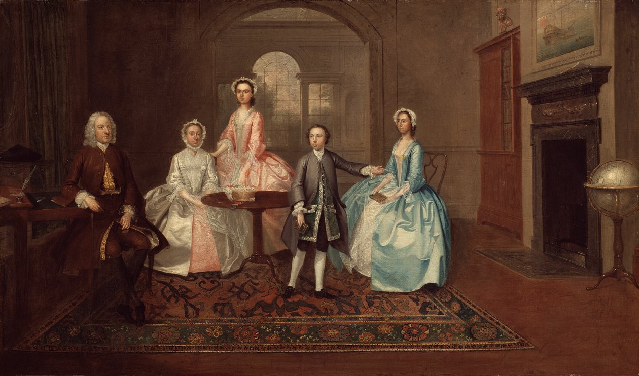 John Thomlinson y su Familia, 1745 de Arthur Devis