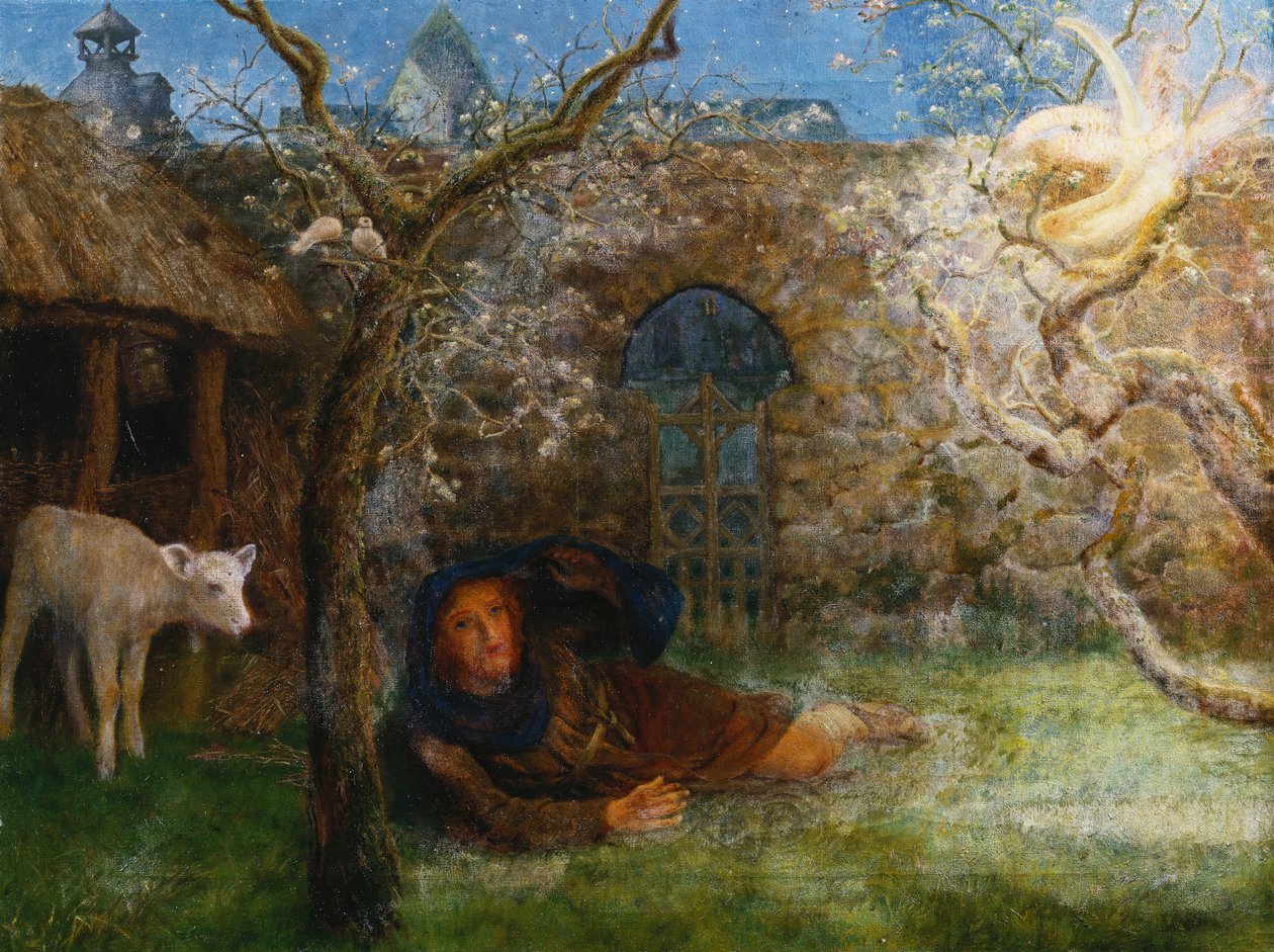 El despertar de Caedmon de Arthur Hughes