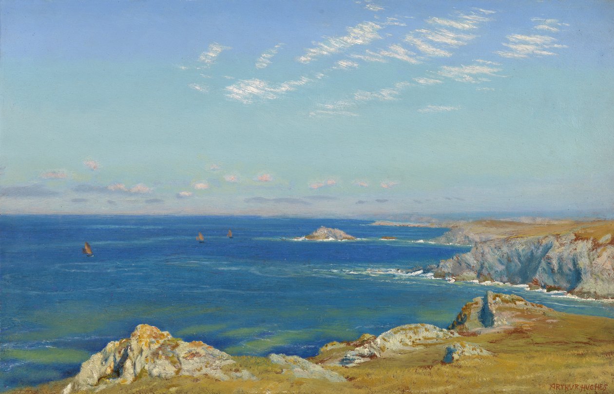 Cabo de Newquay, Cornualles de Arthur Hughes