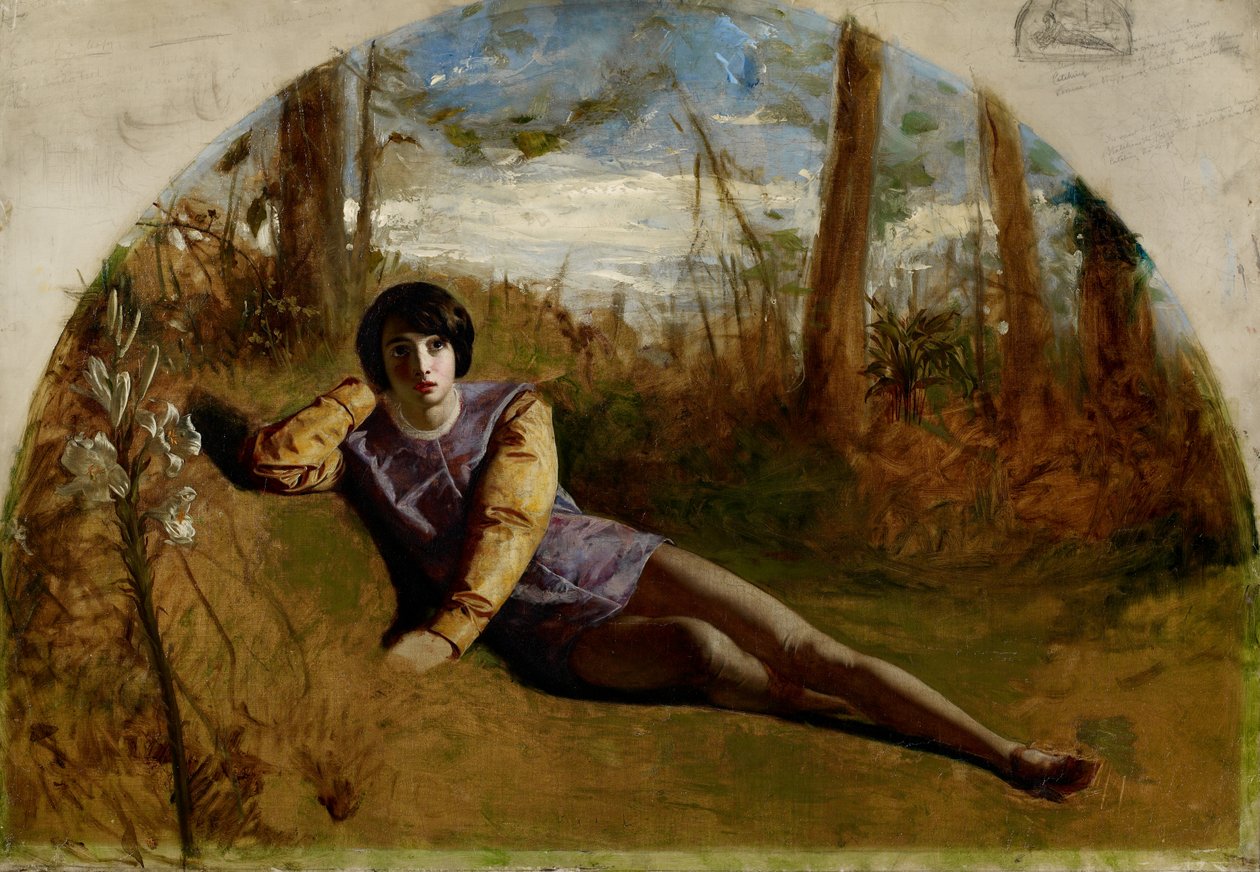 El joven poeta, 1849 de Arthur Hughes