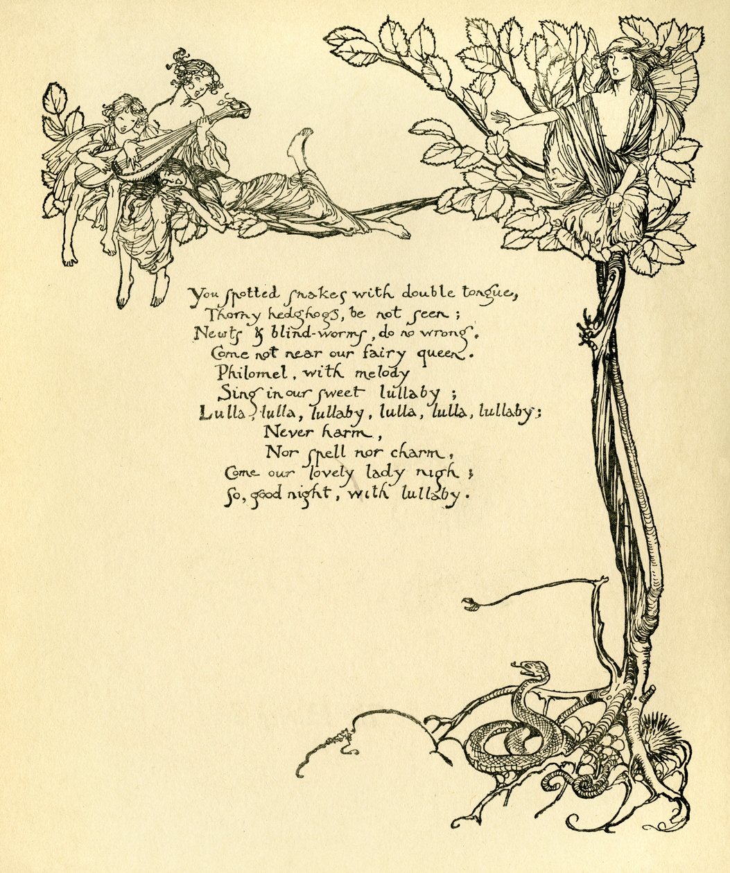 Sueño de una noche de verano de Arthur Rackham