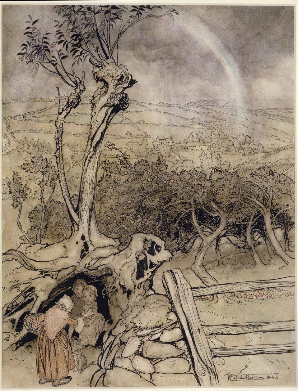 Exactamente Donde Termina el Arcoíris de Arthur Rackham