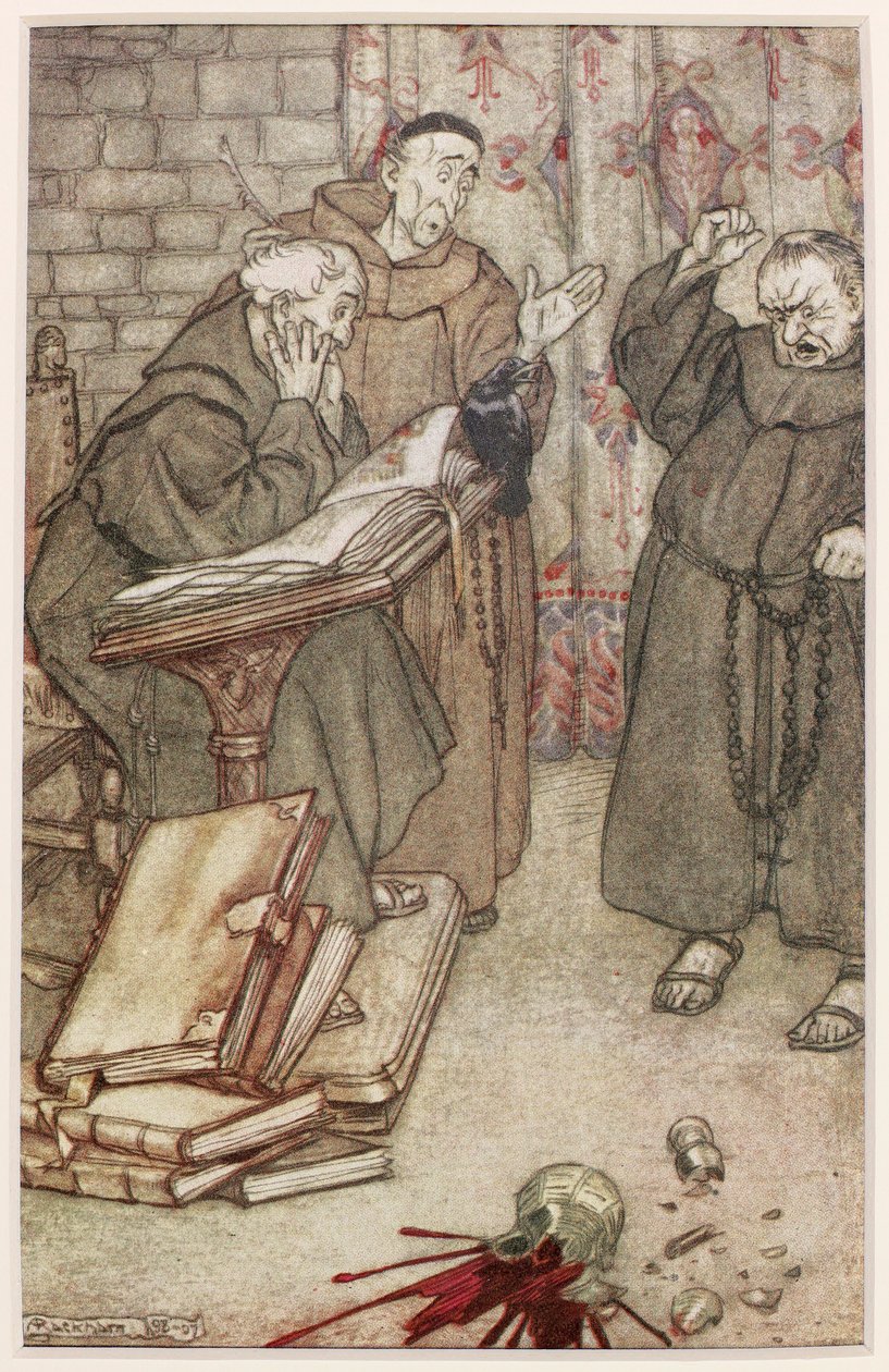 Ilustración de El grajo de Rheims, 1907 de Arthur Rackham