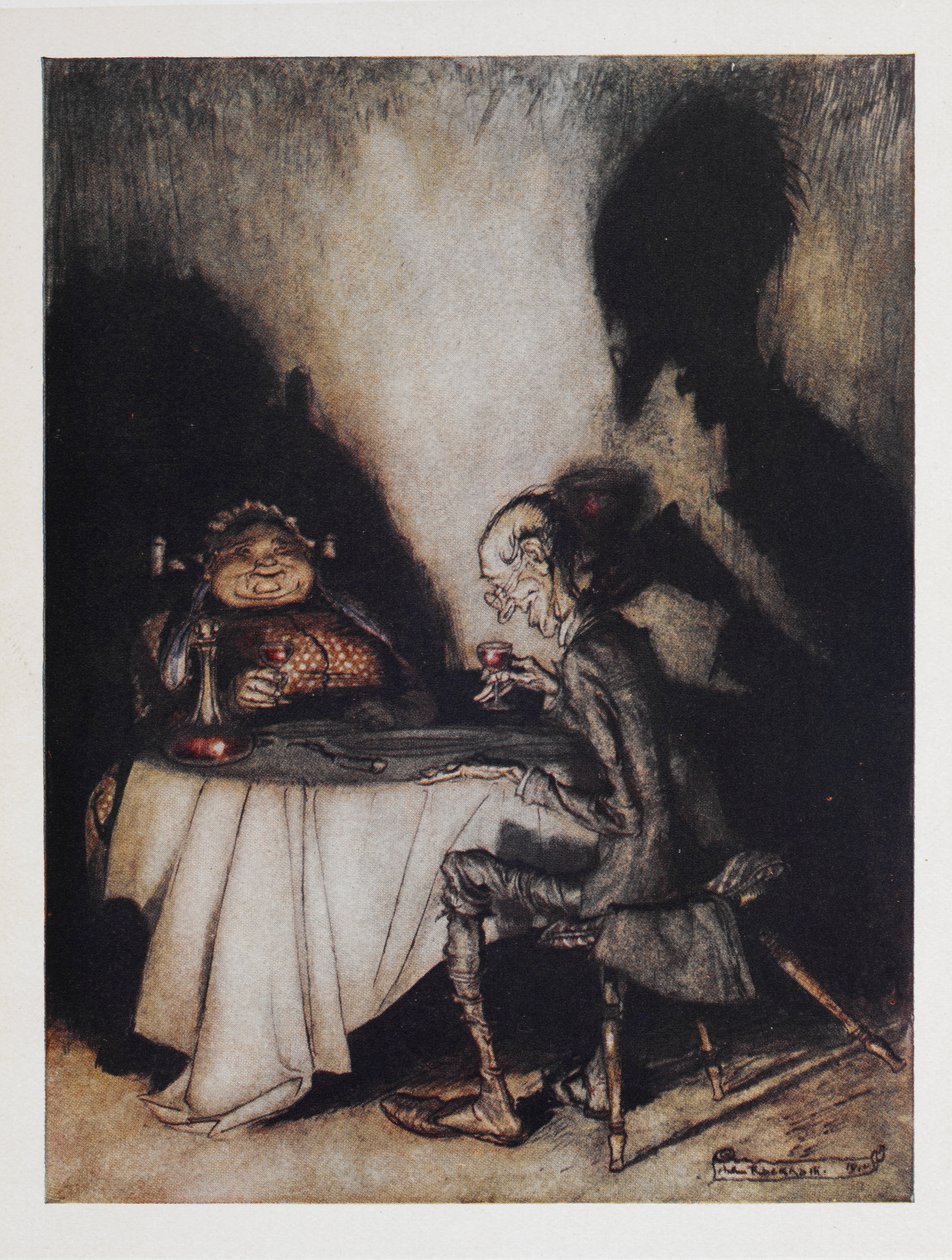 Jack Sprat y su esposa de Arthur Rackham