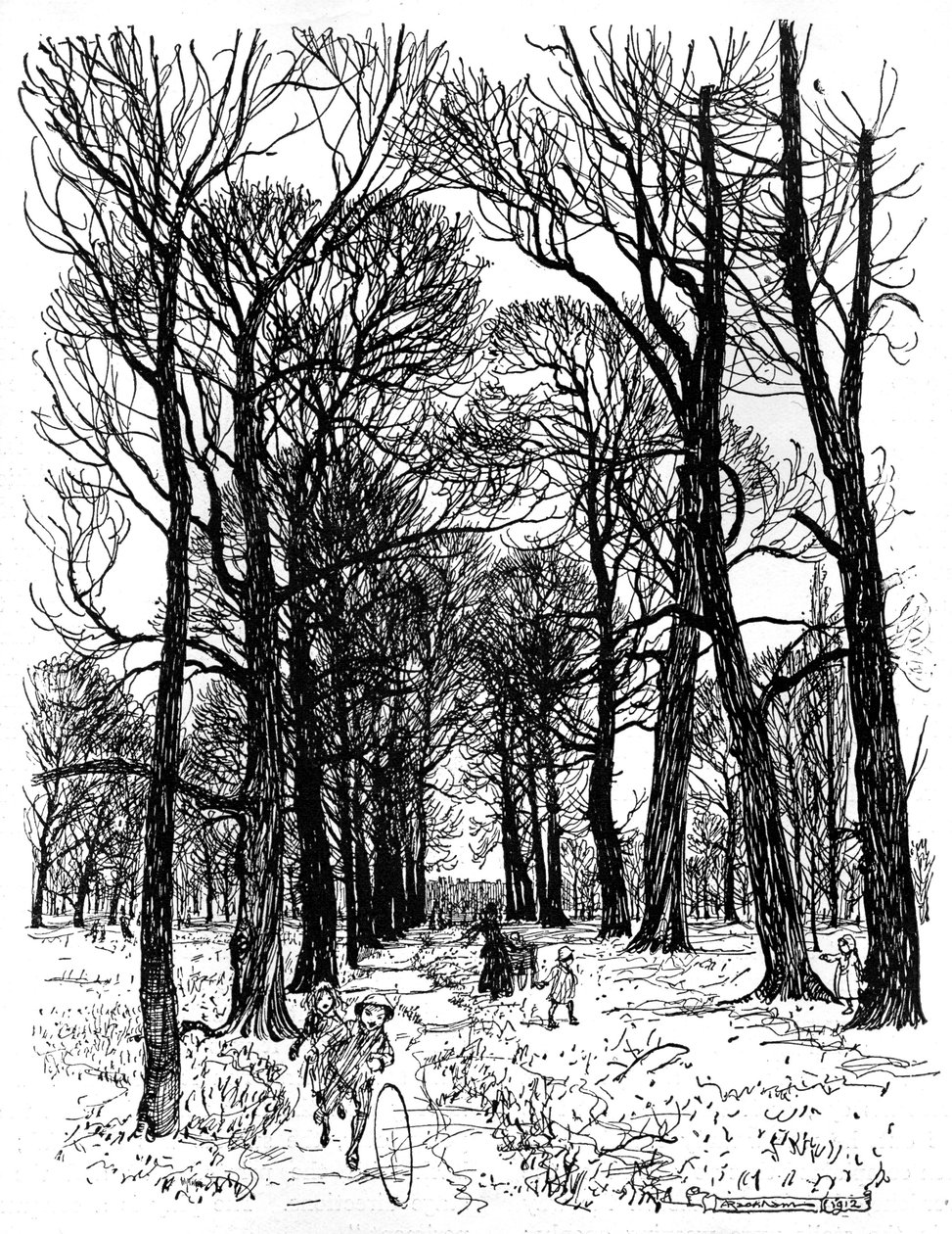 Peter Pan en los jardines de Kensington de Arthur Rackham