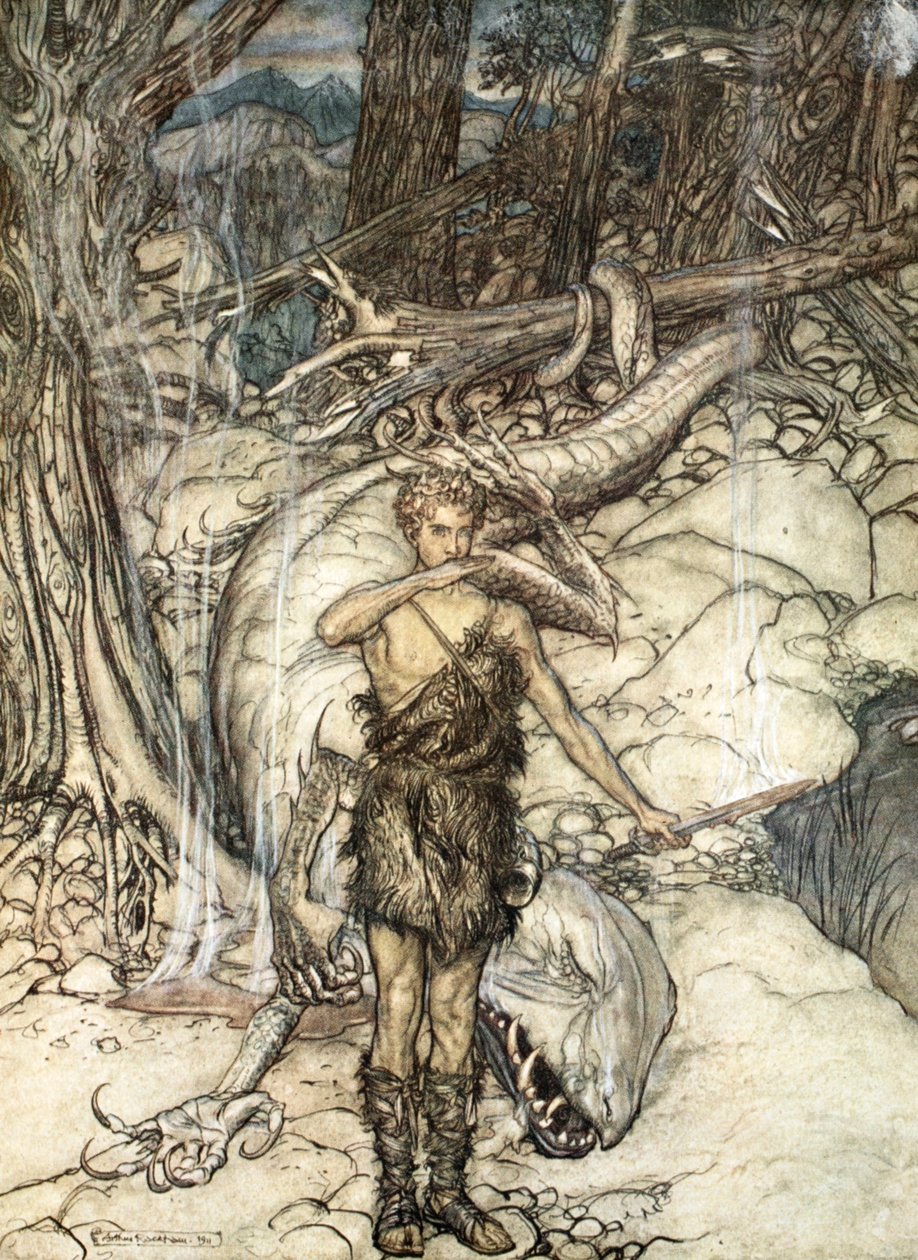 ¡La sangre caliente arde como fuego!, 1924 de Arthur Rackham
