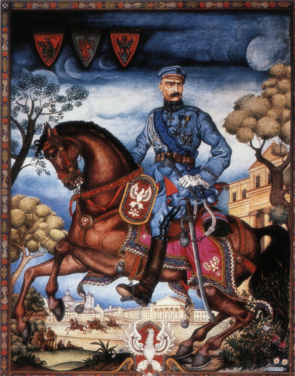 Joseph Pilsudski, siglo XX (pintura) de Arthur Szyk