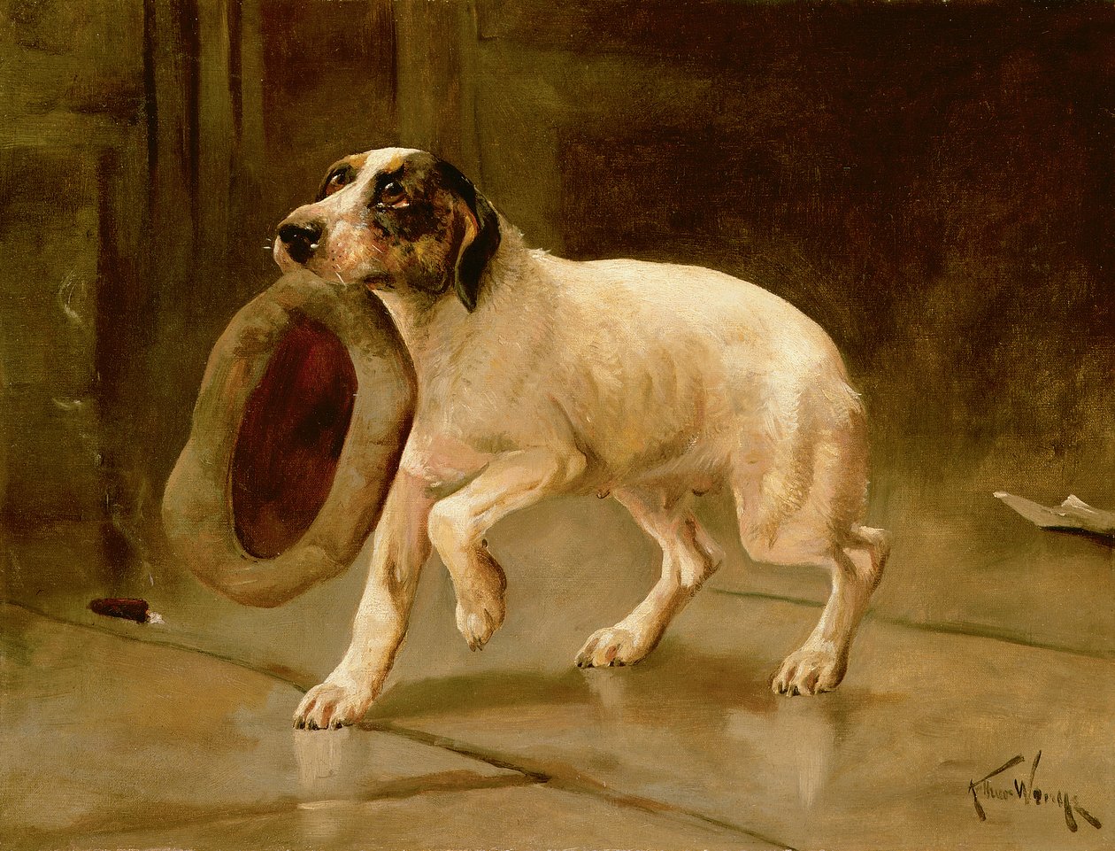 Sombrero del maestro (óleo sobre lienzo) de Arthur Wardle