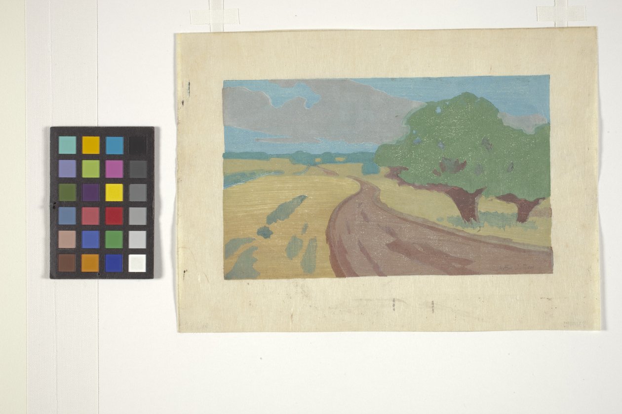 El camino de Argilla (xilografía en color) de Arthur Wesley Dow