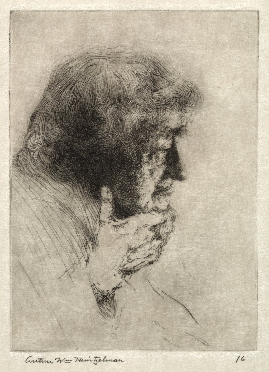 Anciano pensando de Arthur William Heintzelman