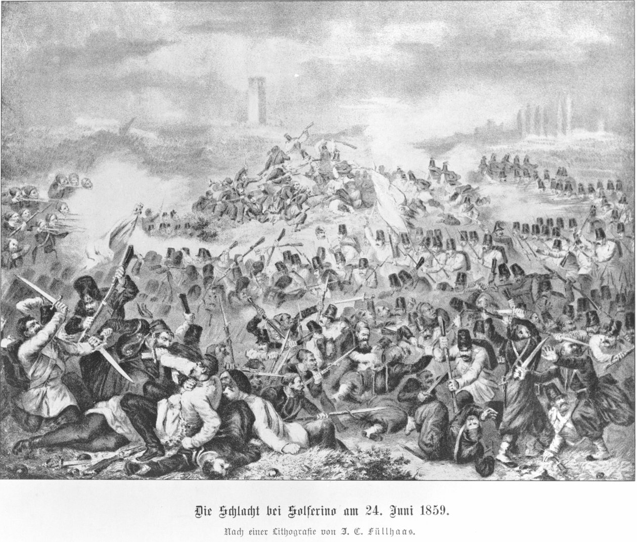 Batalla de Solferino de Artist Unknown
