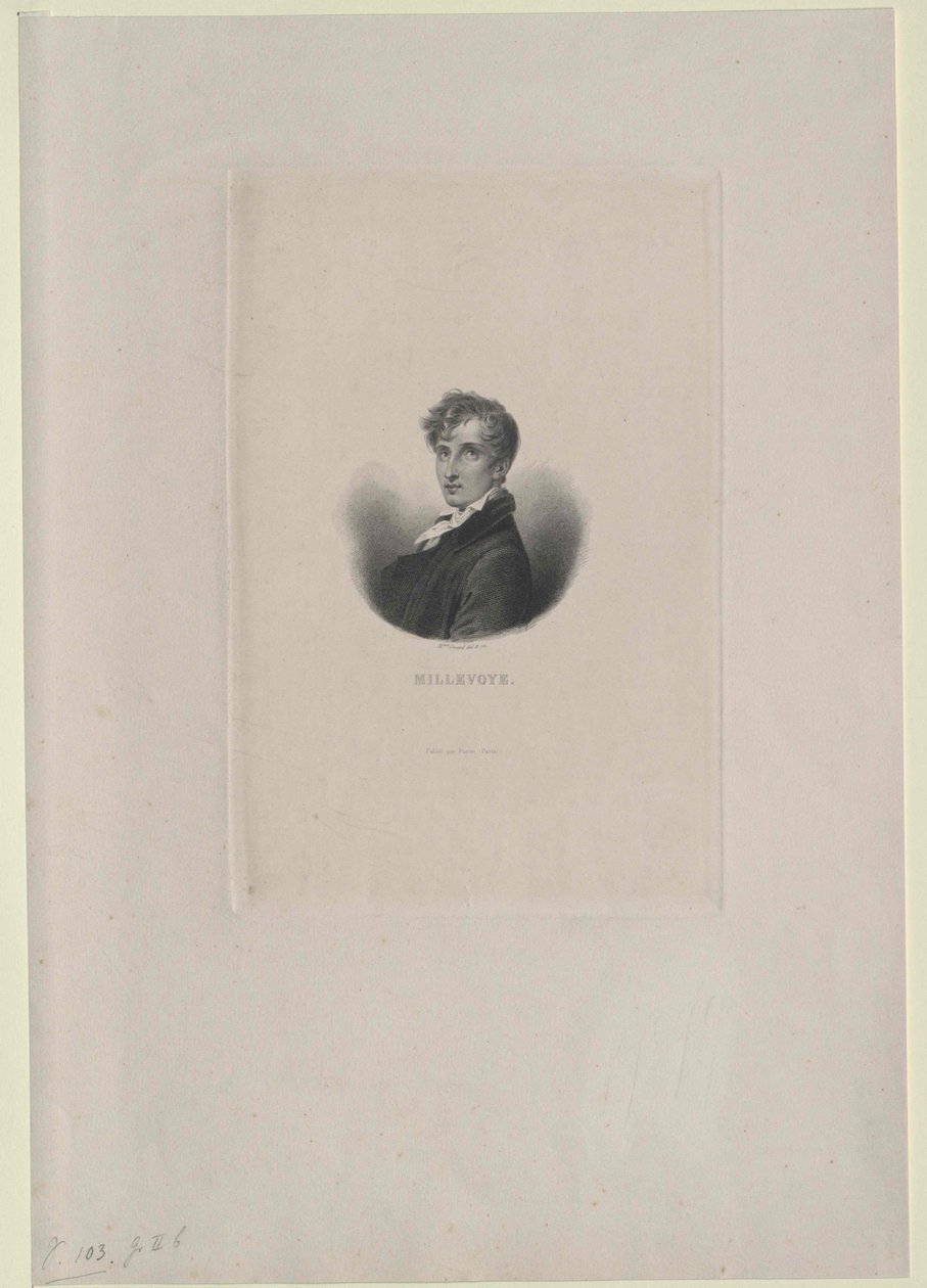 Charles Hubert Millevoye (imprimir) de Artist Unknown