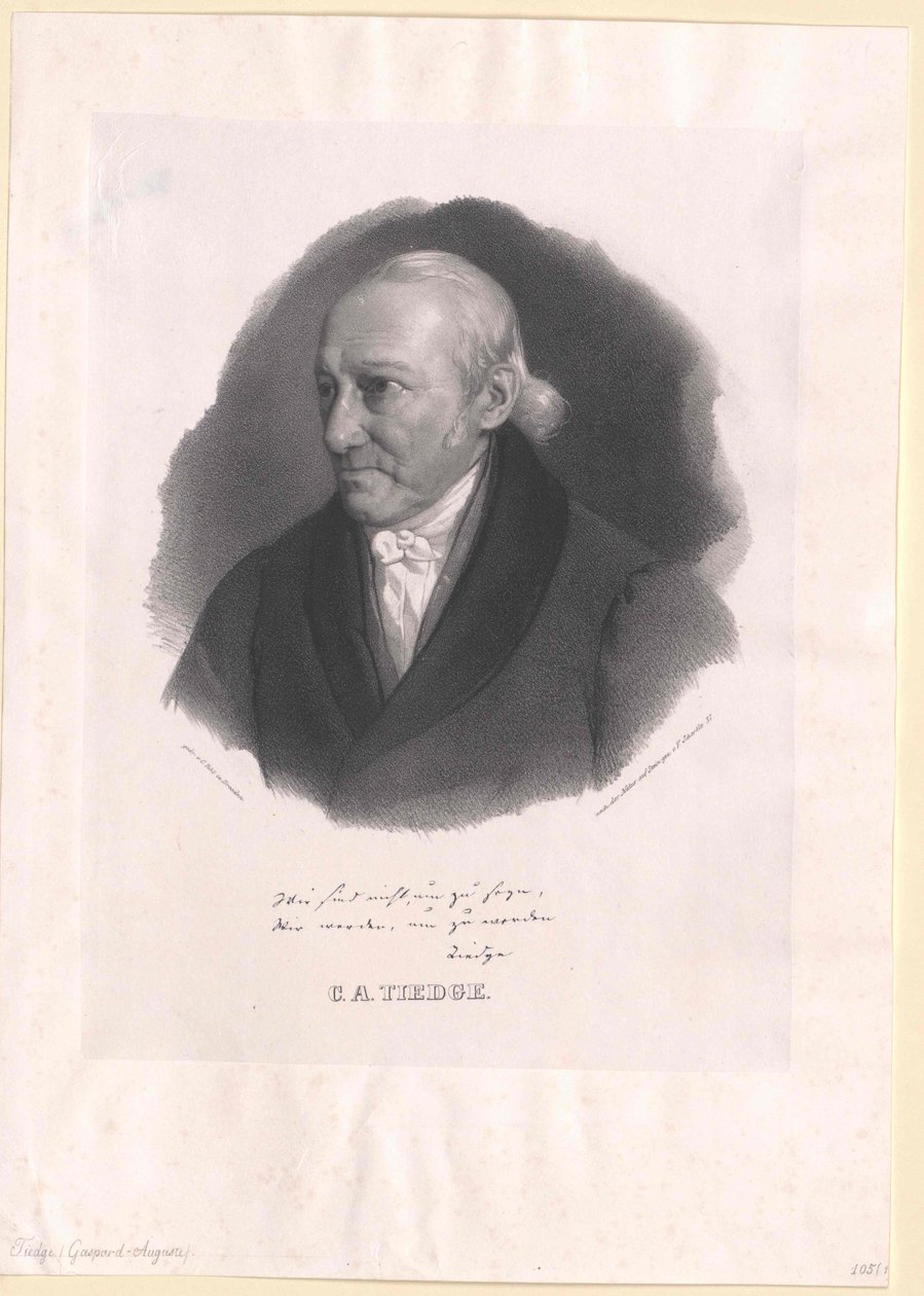 Christoph August Tiedge (imprimir) de Artist Unknown